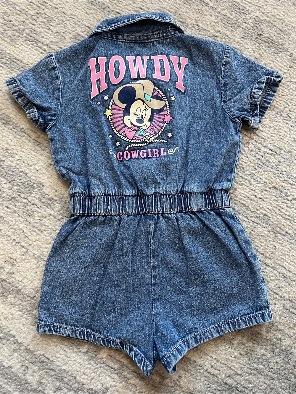 Disney Denim Minnie Short Jumpsuit - Blue - Picture 3 of 4